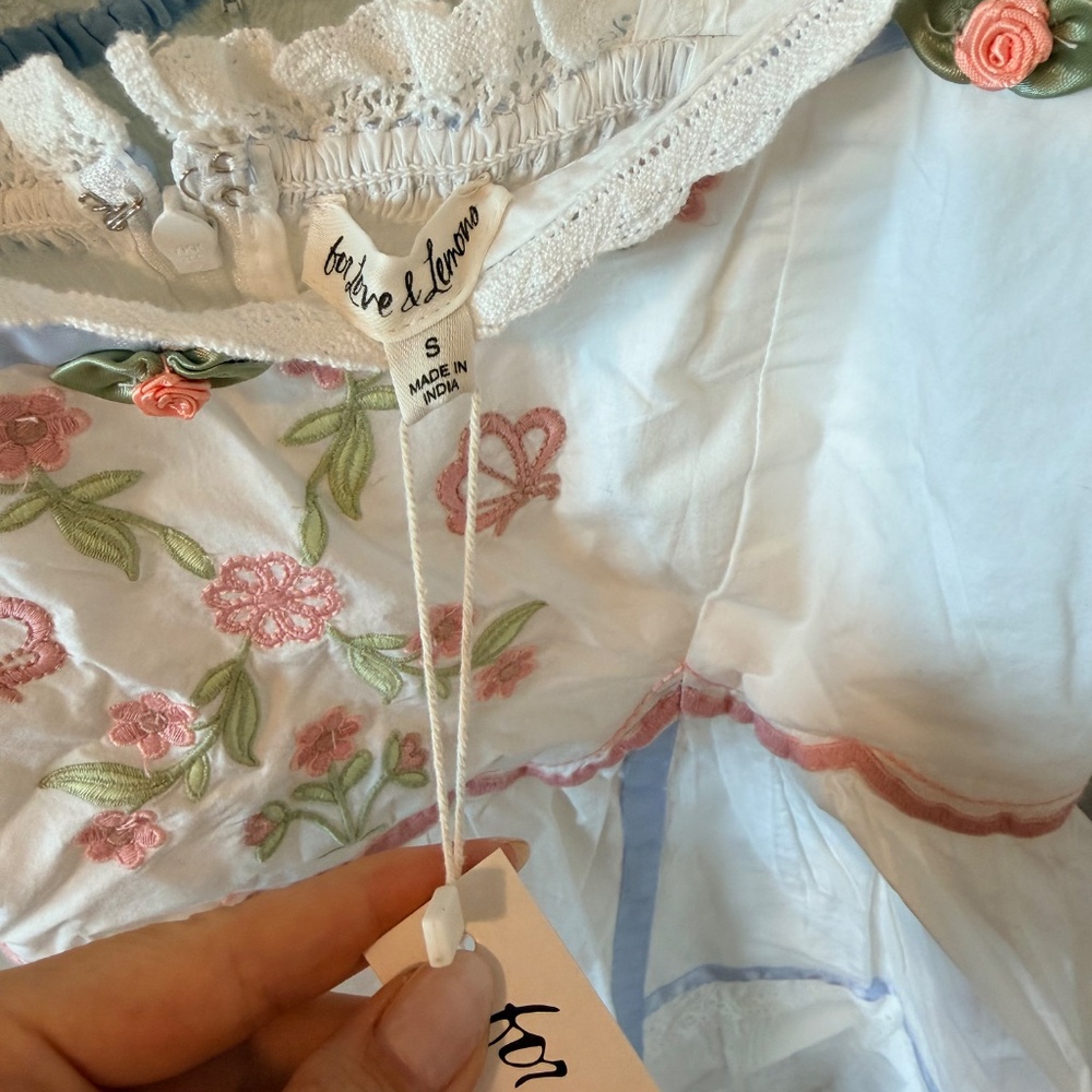 For Love & Lemons Embroidered Babydoll Dress | NWT | Size S - Picture 2 of 2